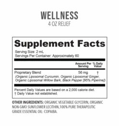 RELIEF -Rowe Casa Organics Shop 4 oz Relief Supplement Facts Cropped