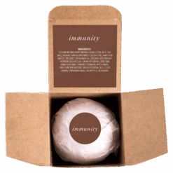 BATH BOMB | INDIVIDUAL -Rowe Casa Organics Shop 9 oz Bath Bomb Individual Box Immunity Product remove bg