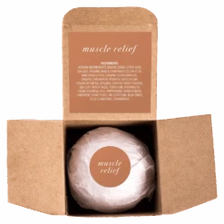 BATH BOMB | INDIVIDUAL -Rowe Casa Organics Shop 9 oz Bath Bomb Individual Box Muscle Relief Product remove bg