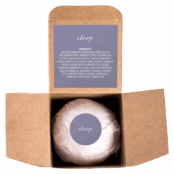 BATH BOMB | INDIVIDUAL -Rowe Casa Organics Shop 9 oz Bath Bomb Individual Box Sleep Product remove bg