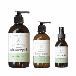 CUCUMBER + LIME BODY CARE SET | 3 PIECE