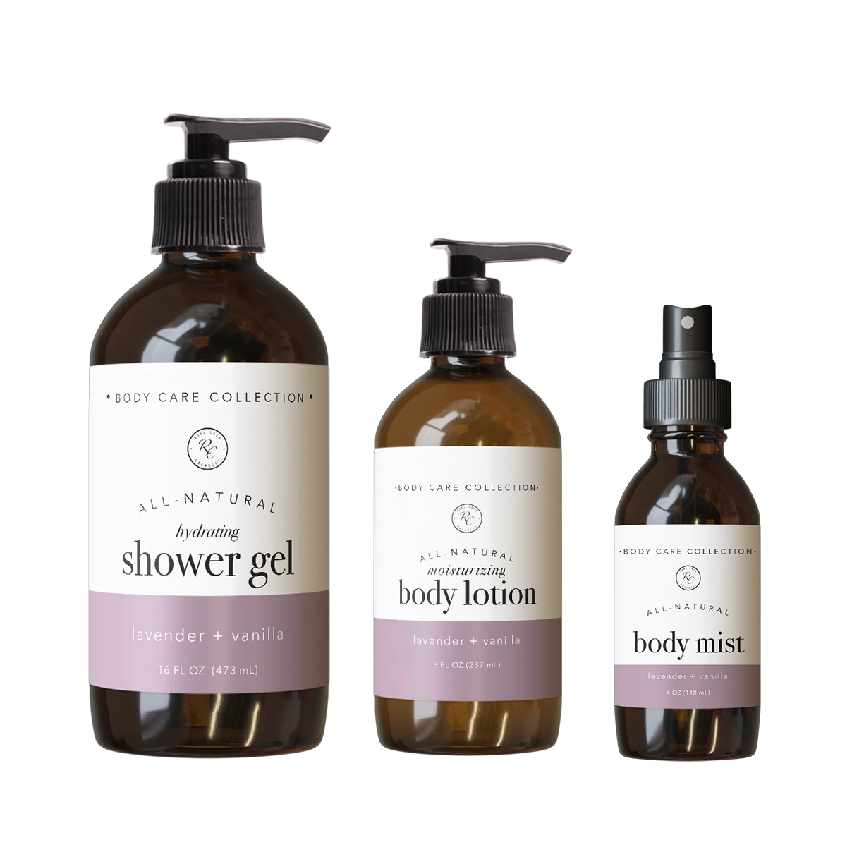 LAVENDER + VANILLA BODY CARE SET | 3 PIECE 3 LAVENDER + VANILLA BODY CARE SET | 3 PIECE