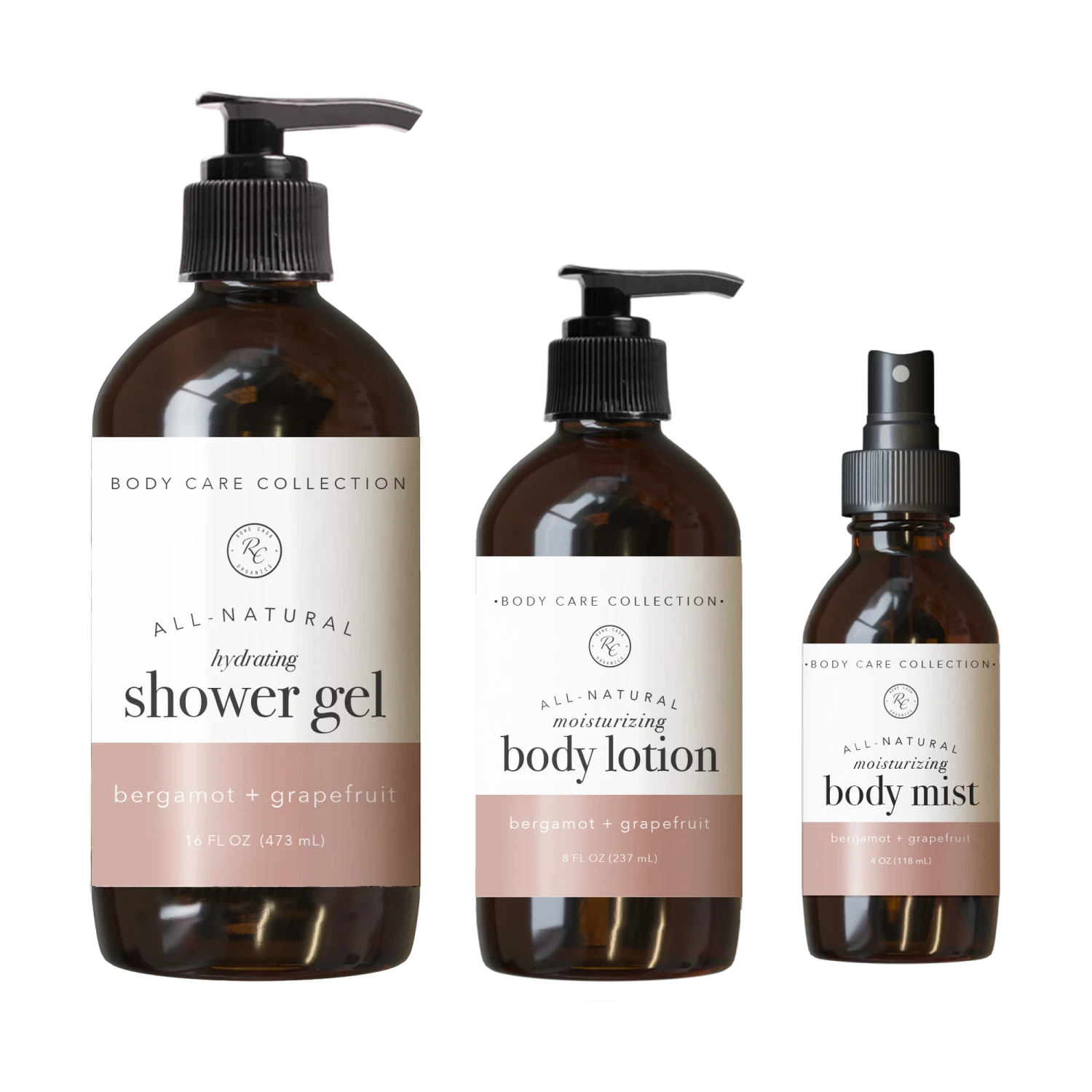 BERGAMOT + GRAPEFRUIT BODY CARE SET | 3 PIECE 3 BERGAMOT + GRAPEFRUIT BODY CARE SET | 3 PIECE